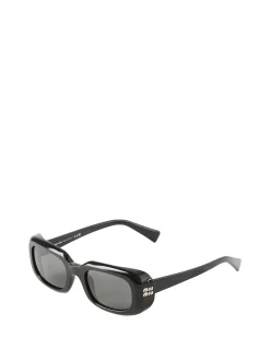 Rechteckige Sonnenbrille Black/Dark Grey