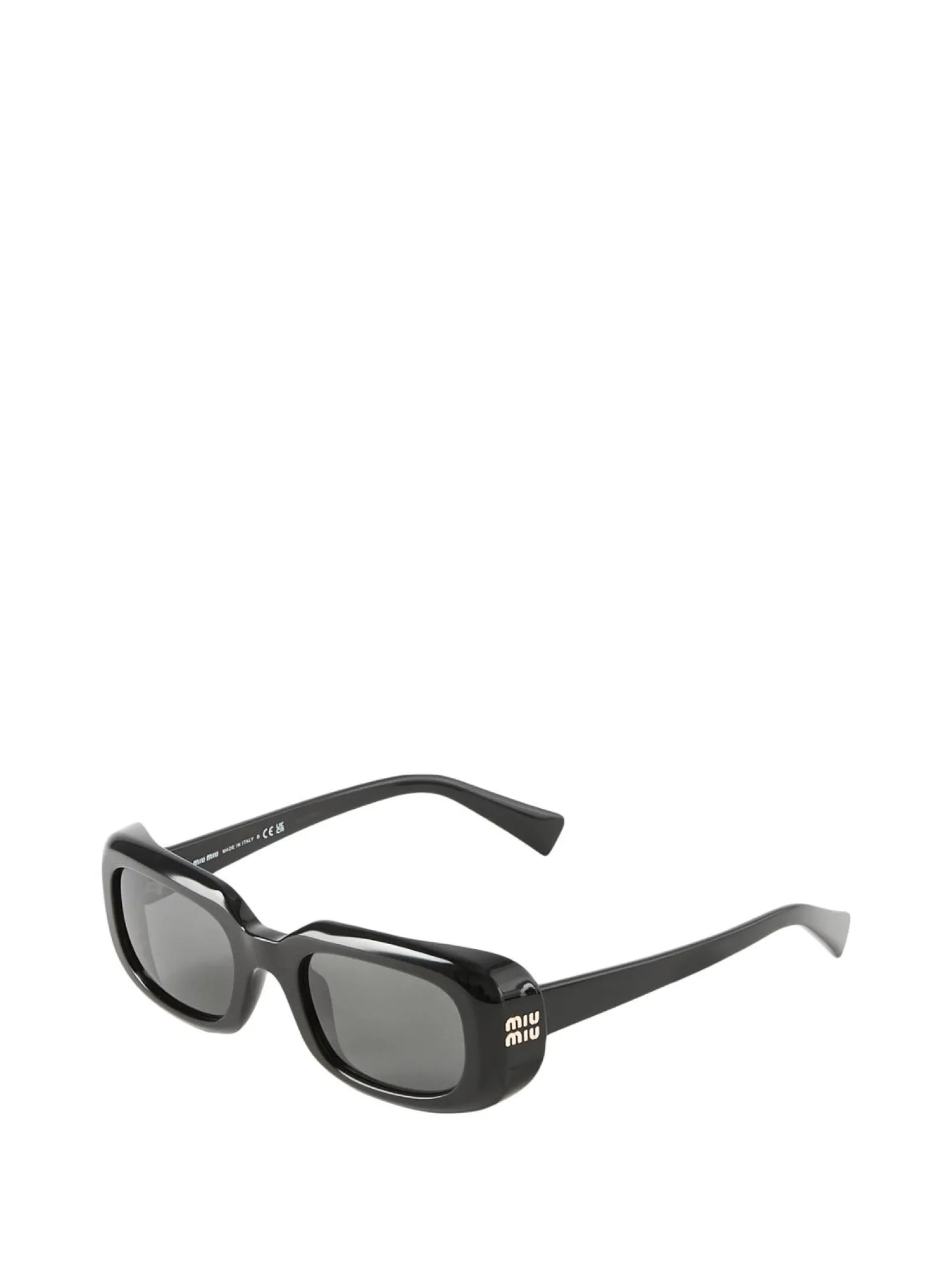 Rechteckige Sonnenbrille Black/Dark Grey