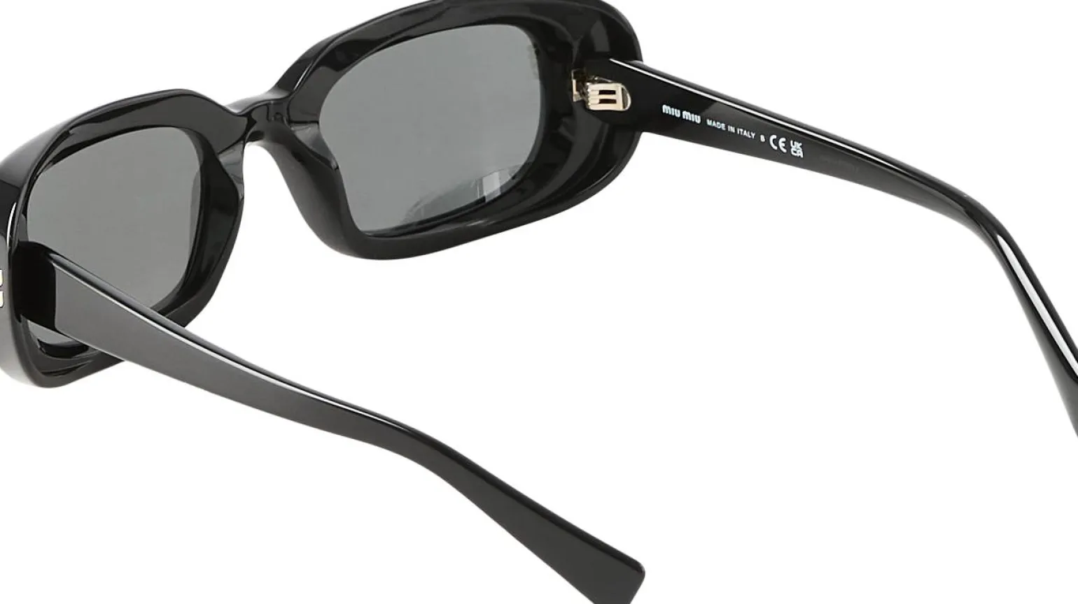 Rechteckige Sonnenbrille Black/Dark Grey