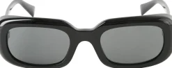 Rechteckige Sonnenbrille Black/Dark Grey