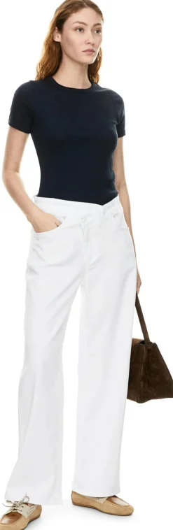 Relaxed-Fit Jeans 'Baggy Asymmetrical' Weiß