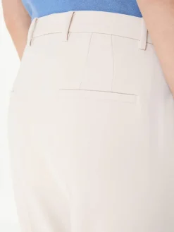 Relaxed-Fit Stoffhose 'Krystal' Crème