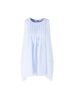Ärmellose Bluse 'Bergamotto' Hellblau