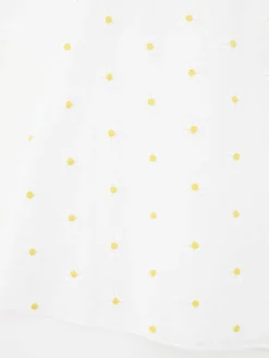 Ärmellose Bluse mit Gänseblümchen Weiß