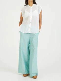 Ärmellose Bluse Weiß