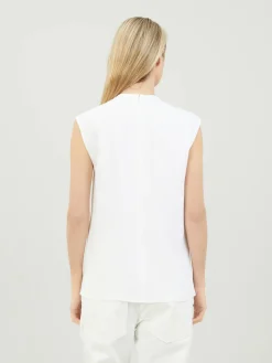 Ärmellose Bluse Weiß