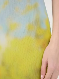 Ärmellose Kleid mit Landschaftsprint Multi