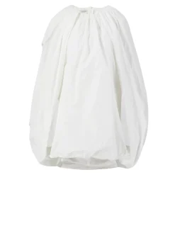 Ärmelloses Minikleid mit Cape Weiß