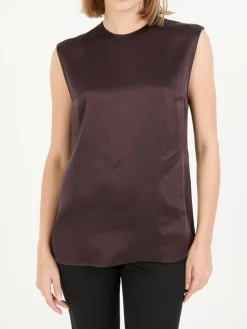 Ärmelloses Top Braun