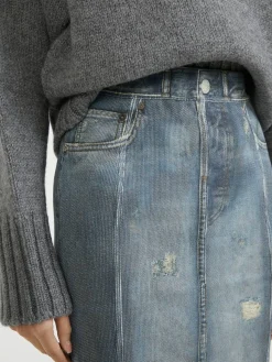 Rock mit Print Blau