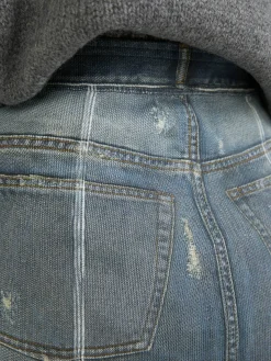 Rock mit Print Blau