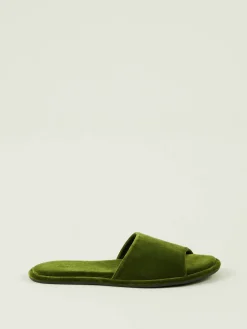 Samt-Sandalen 'Canal' Grün