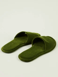 Samt-Sandalen 'Canal' Grün