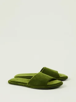 Samt-Sandalen 'Canal' Grün