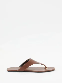 Sandalen aus Glattleder Braun