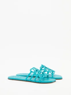 Sandalen Paula's Ibiza 'Petal Anagram' Türkis