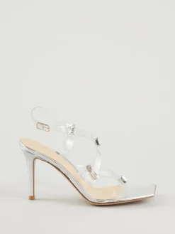 Sandaletten 'Crystal Fever' Silber