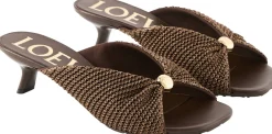 Sandaletten Paula's Ibiza 'Pebble Soft Slide 45' Dunkelbraun
