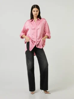 Satin-Hemd Pink
