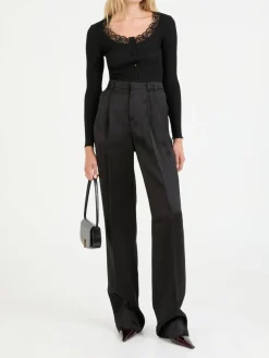Satinhose Schwarz