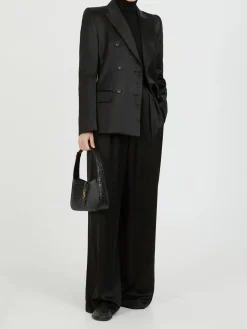 Satinhose Schwarz