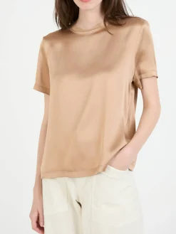Satin-Shirt 'Avalon' Camel
