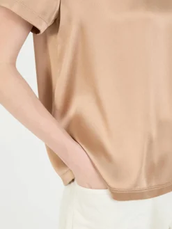 Satin-Shirt 'Avalon' Camel
