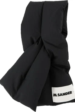 Schal mit Logo-Patch Schwarz
