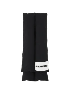 Schal mit Logo-Patch Schwarz