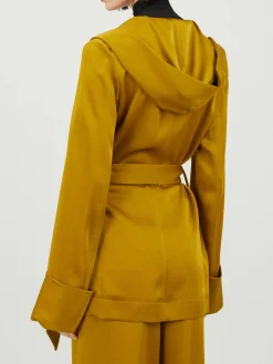 Schimmernde Jacke mit Kapuze Vert Mousse