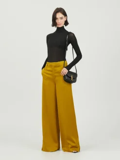 Schimmernde Stoffhose Vert Mousse