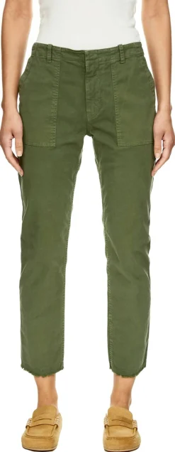 Schmale Stoffhose 'Jenna' Grün