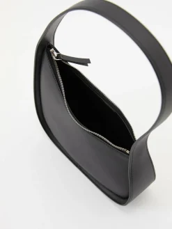 Schultertasche 'Half Moon' Schwarz