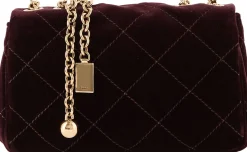 Schultertasche 'Heritage Small' aus Samt Crafty Brown