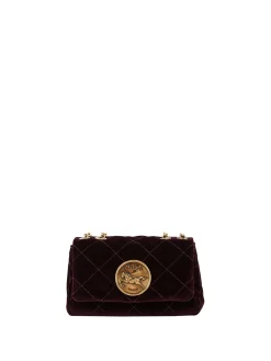 Schultertasche 'Heritage Small' aus Samt Crafty Brown