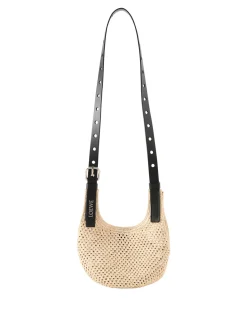 Schultertasche Paula's Ibiza 'Punch Hole Hobo Mini' Natural/Black