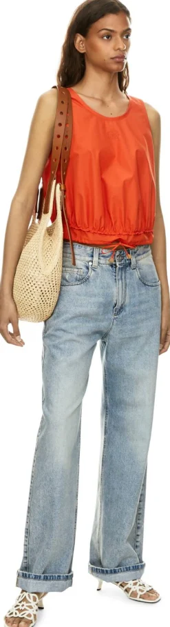 Schultertasche Paula's Ibiza 'Punch Hole Hobo Small' Natural/Tan