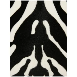 Schultertasche 'Simona' aus Kalbshaar mit Zebra Print Schwarz