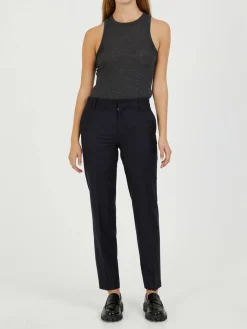 Schurwoll-Hose Marineblau