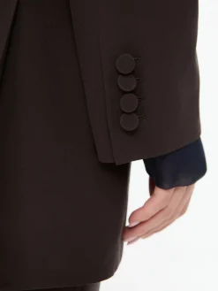 Seidenblazer Braun