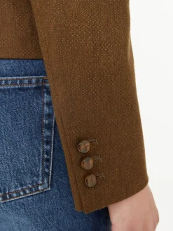 Seidenblazer 'Renard Shamo' Braun