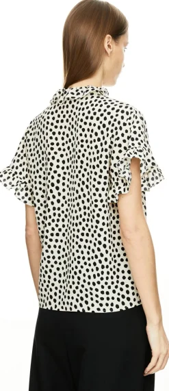 Seidenbluse aus Crêpe de Chine Beige