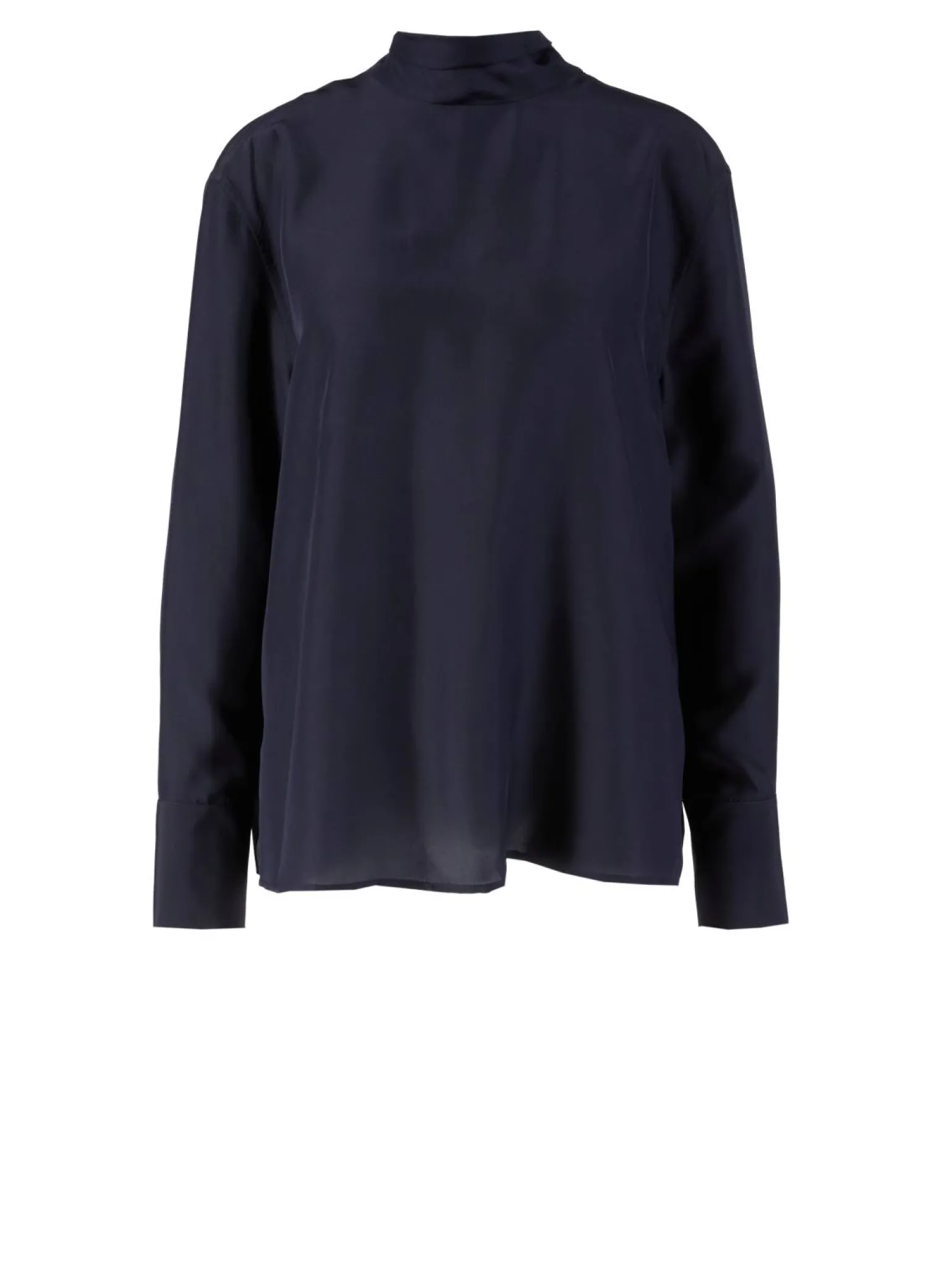 Seidenbluse Marineblau