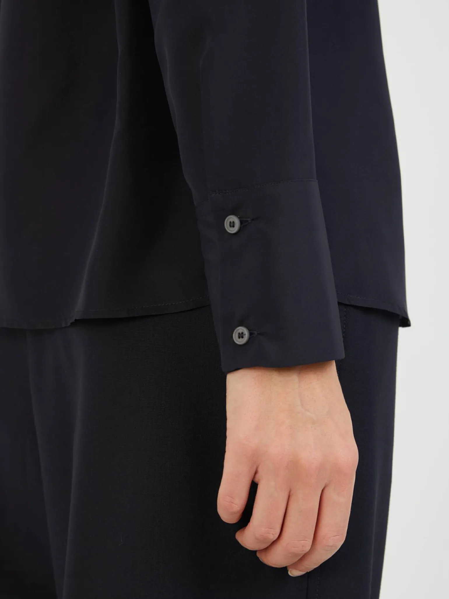 Seidenbluse Marineblau