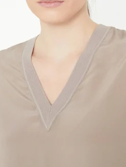 Seidenbluse 'Miller' Beige