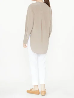 Seidenbluse 'Miller' Beige