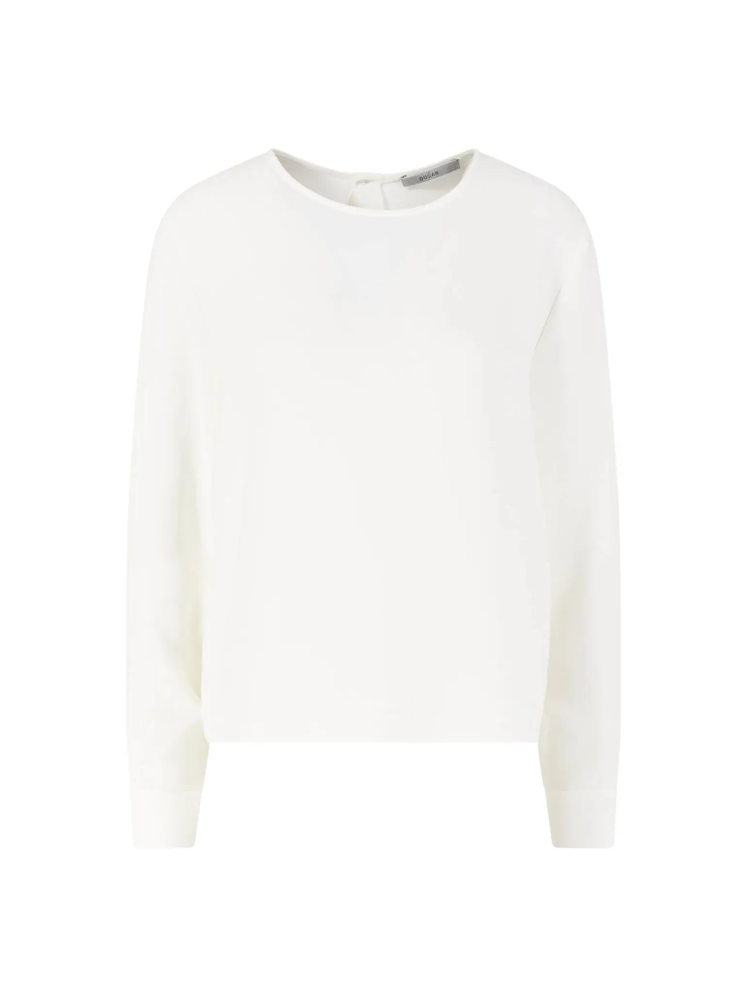 Seidenbluse mit rückseitiger Knopfleiste Weiß