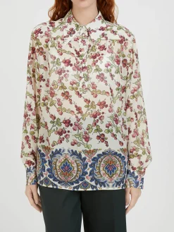 Seidenbluse Multi