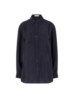Seidenbluse 'Nemesia' Navy