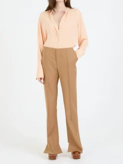 Seidenbluse Nude